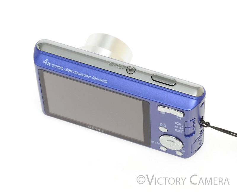 Sony CyberShot DSC-W530 Blue 14.1MP Digital Point &amp; Shoot Camera [EXC] - Victory Camera