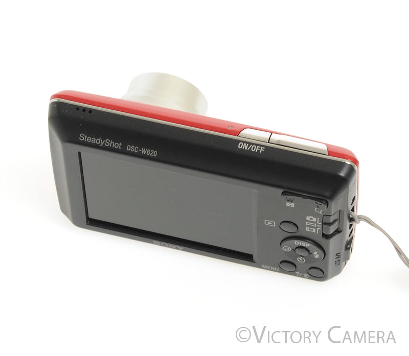 Sony Cyber-Shot DSC-W620 14.1MP Red Digital Point &amp; Shoot Camera [EXC] - Victory Camera