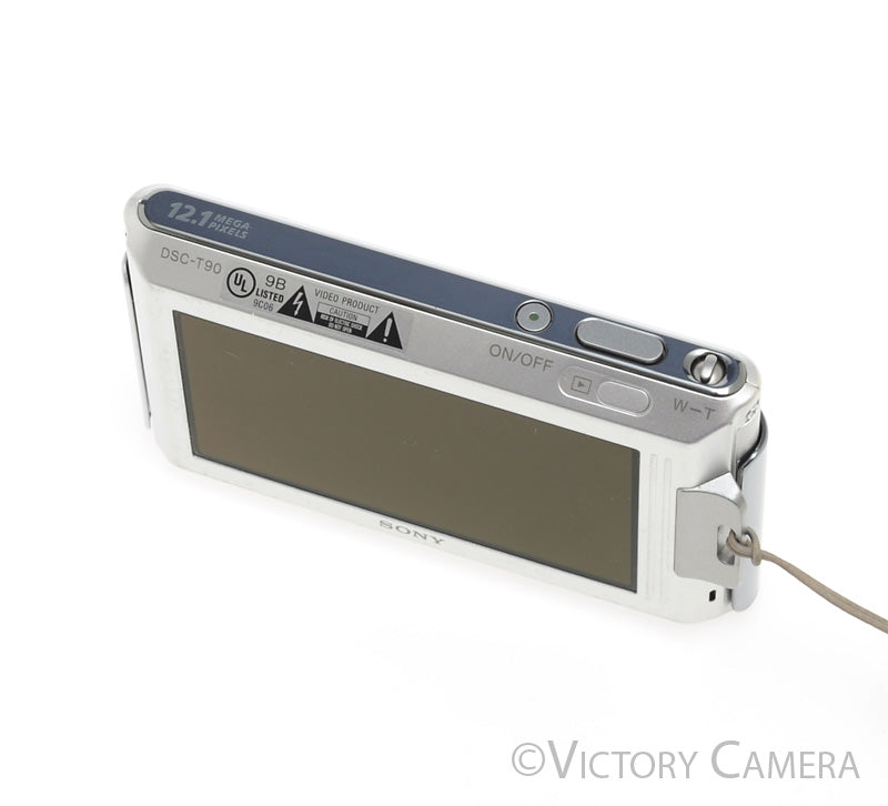 Sony Cyber-Shot DSC-T90 Silver 12.1MP Digital Point &amp; Shoot Camera [EXC] - Victory Camera