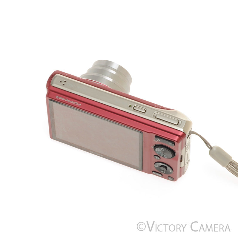 Sony DSC-W370 Red 14.1MP Compact Digital Camera w/ Battery &amp; Charger [EXC] - Victory Camera