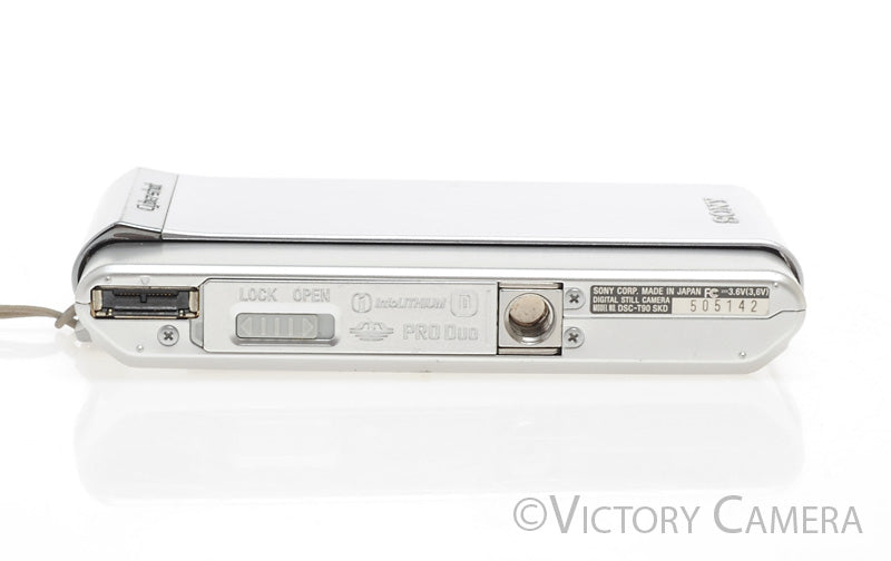 Sony Cyber-Shot DSC-T90 Silver 12.1MP Digital Point &amp; Shoot Camera [EXC] - Victory Camera