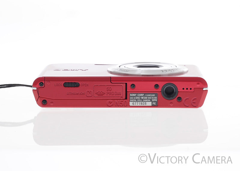 Sony CyberShot DSC-W330 Red 14.1MP Digital Point & Shoot Camera [EXC] - Victory Camera