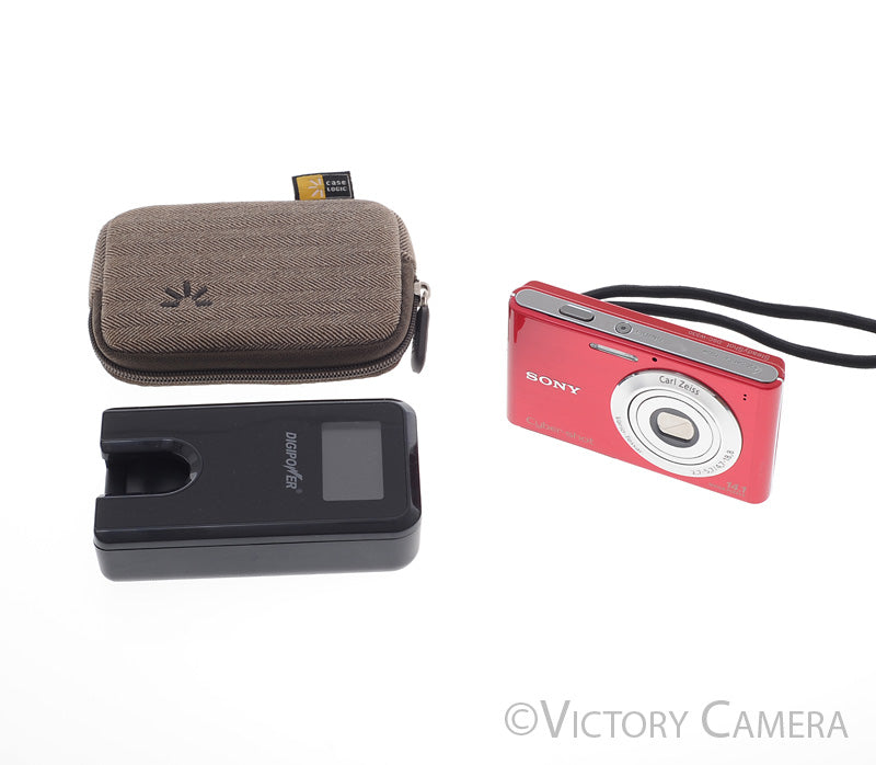Sony CyberShot DSC-W330 Red 14.1MP Digital Point & Shoot Camera [EXC] - Victory Camera