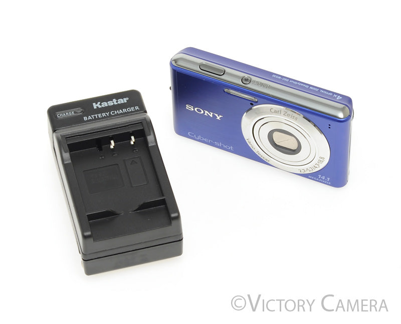 Sony CyberShot DSC-W530 Blue 14.1MP Digital Point &amp; Shoot Camera [EXC] - Victory Camera