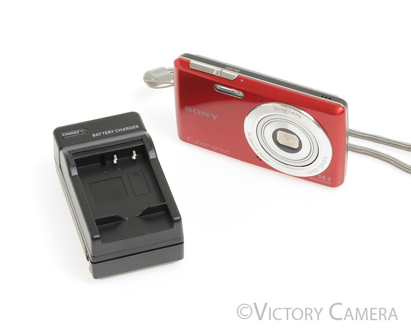 Sony Cyber-Shot DSC-W620 14.1MP Red Digital Point &amp; Shoot Camera [EXC] - Victory Camera