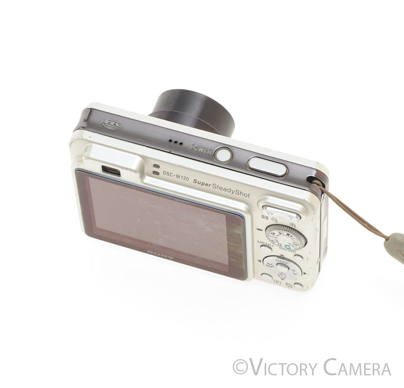 Sony Cybershot DSC-W120 Silver 7.2mp Digital Point and Shoot Camera [EXC] - Victory Camera