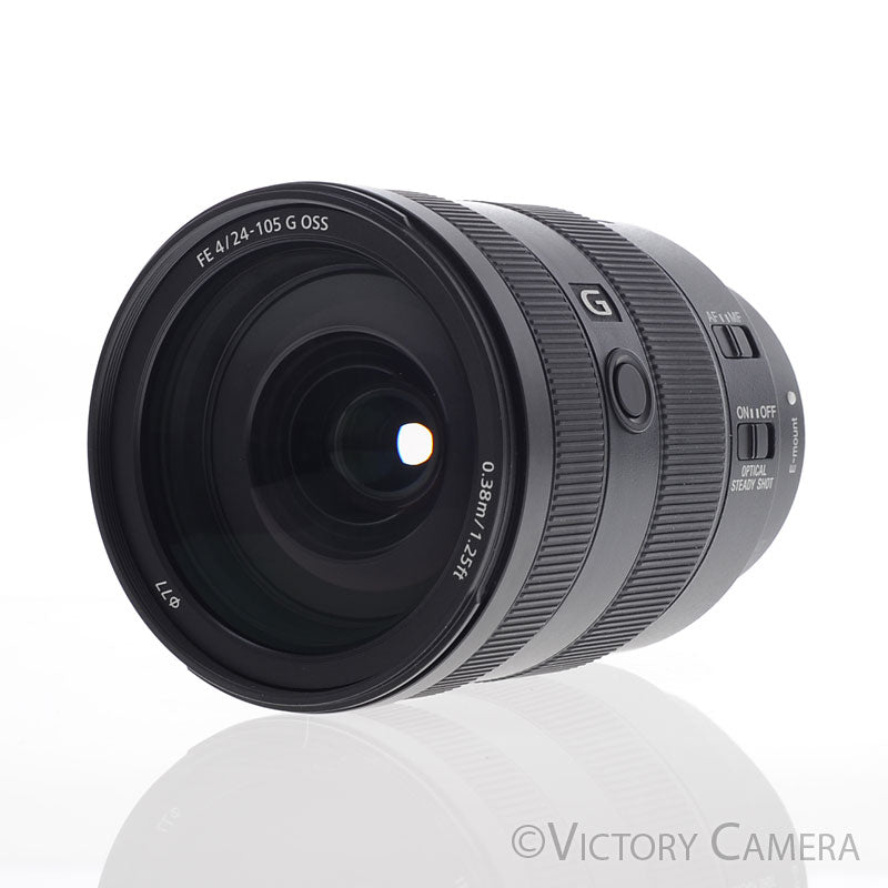 Sony FE 24-105mm f4 G OSS Full Frame Zoom Lens for E Mount w/ Shade [MINT-] - Victory Camera