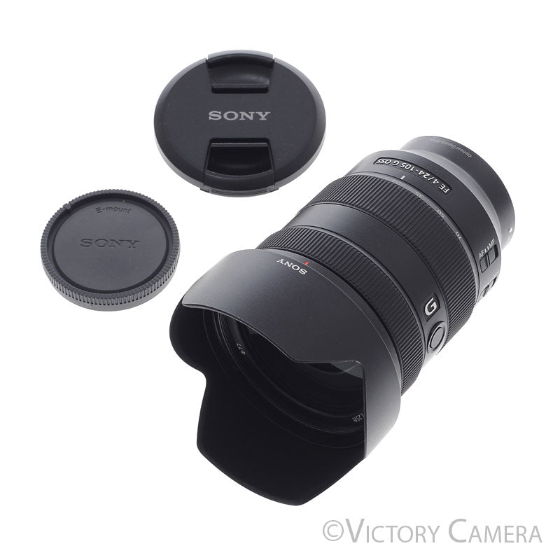 Sony FE 24-105mm f4 G OSS Full Frame Zoom Lens for E Mount w/ Shade [MINT-] - Victory Camera
