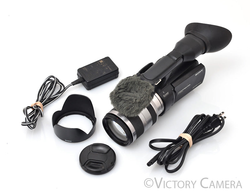 Sony NEX-VG20 Handycam 16.1MP E-Mount Camcorder w/ 18-200mm Zoom Lens [EXC-] - Victory Camera