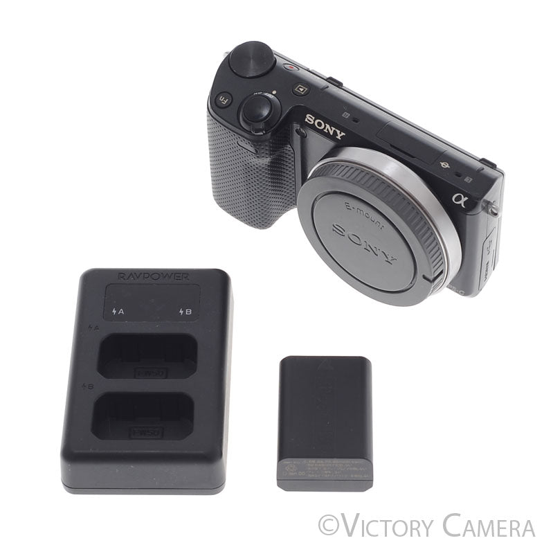 Sony NEX-5R 16.1MP Black Mirrorless Camera Body [EXC-] - Victory Camera
