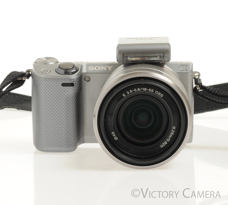 Sony NEX-5R 16.1MP Mirrorless Camera w/ 18-55mm Lens &amp; Flash [EXC-] - Victory Camera