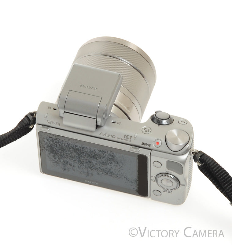 Sony NEX-5R 16.1MP Mirrorless Camera w/ 18-55mm Lens & Flash [EXC-]