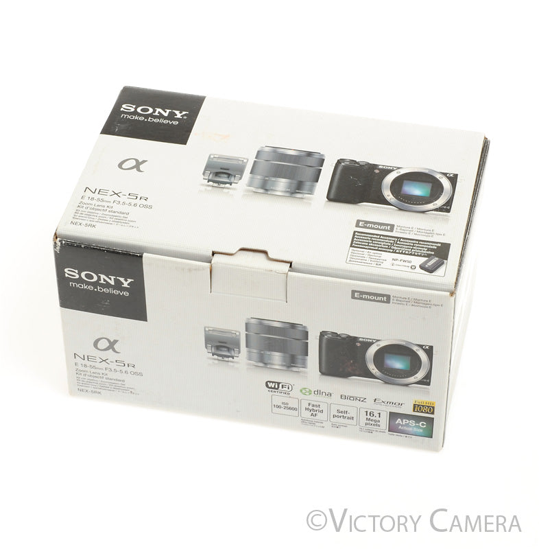 Sony NEX-5R 16.1MP Mirrorless Camera w/ 18-55mm Lens &amp; Flash [EXC-] - Victory Camera