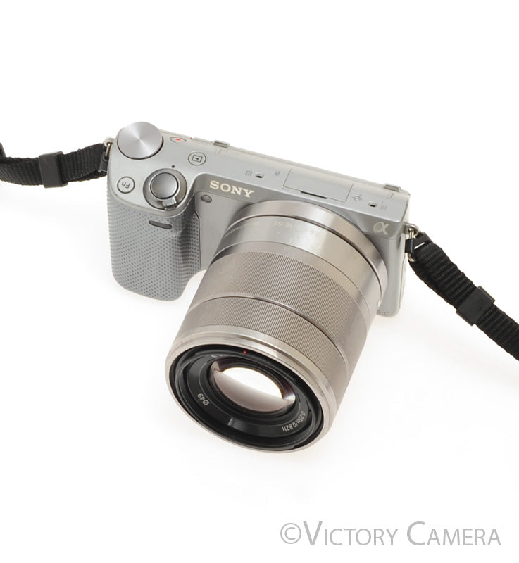 Sony NEX-5T Chrome 16.1MP Digital Mirrorless Camera w/ 16-50mm Lens [EXC] - Victory Camera