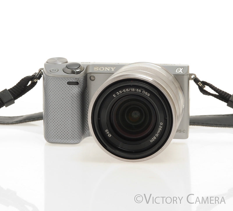 Sony NEX-5T Chrome 16.1MP Digital Mirrorless Camera w/ 16-50mm Lens [EXC] - Victory Camera