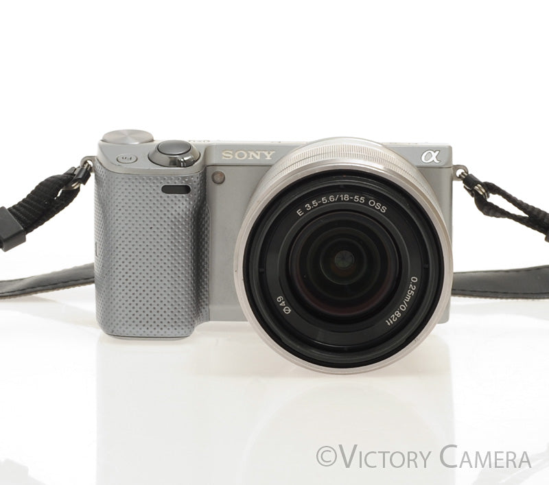 Sony NEX-5T Chrome 16.1MP Digital Mirrorless Camera w/ 16-50mm Lens [EXC] - Victory Camera