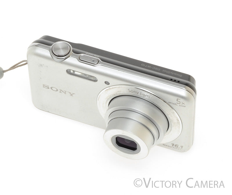 Sony SteadyShot DSC-W710 16.1MP Silver Digital Point &amp; Shoot Camera [EXC-] - Victory Camera