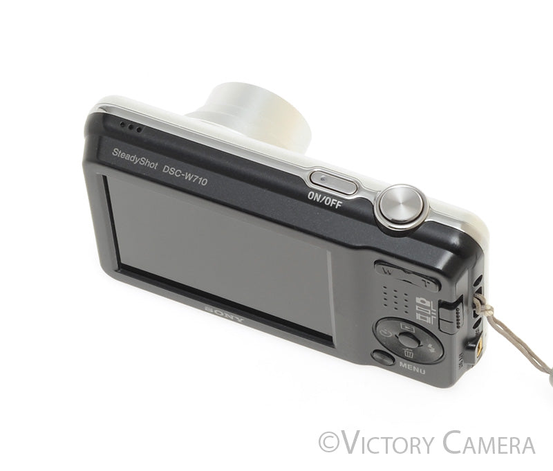 Sony SteadyShot DSC-W710 16.1MP Silver Digital Point &amp; Shoot Camera [EXC-] - Victory Camera