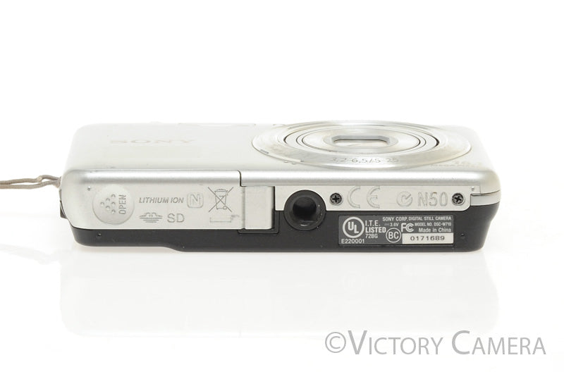 Sony SteadyShot DSC-W710 16.1MP Silver Digital Point &amp; Shoot Camera [EXC-] - Victory Camera