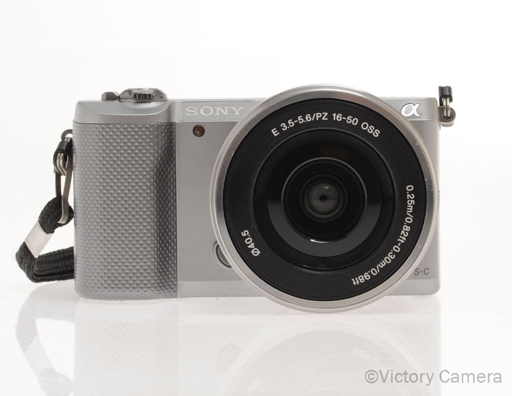 Sony a5000 20.1MP Chrome Digital Mirrorless Camera w/ 16-50mm Lens [EXC+] - Victory Camera
