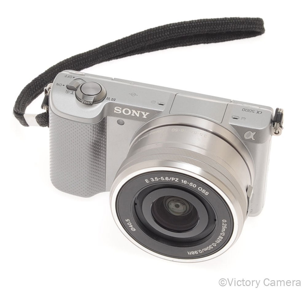 Sony a5000 20.1MP Chrome Digital Mirrorless Camera w/ 16-50mm Lens [EXC+] - Victory Camera