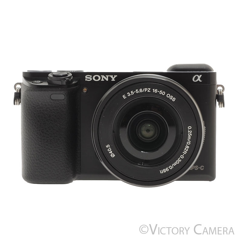 Sony a6000 24.3MP Black Mirrorless Camera Body w/ 16-50mm Lens [EXC] - Victory Camera