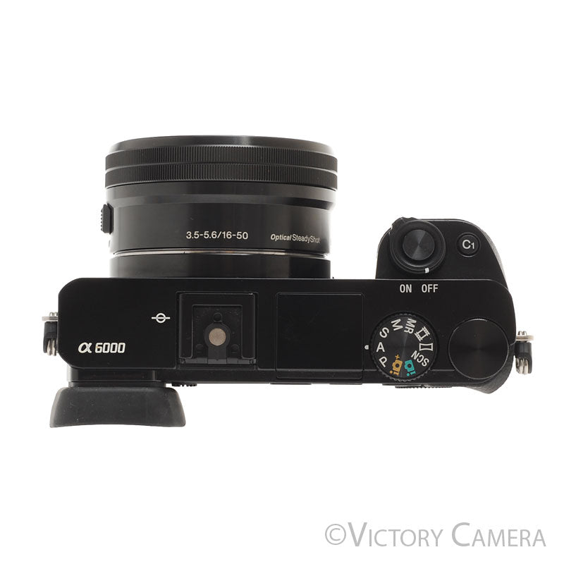 Sony a6000 24.3MP Black Mirrorless Camera Body w/ 16-50mm Lens [EXC] - Victory Camera