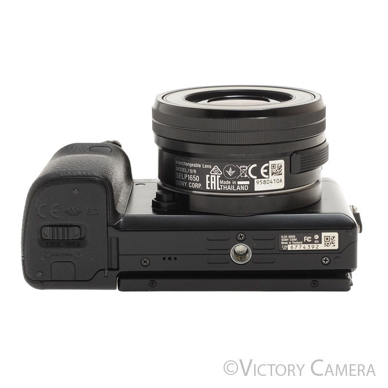 Sony a6000 24.3MP Black Mirrorless Camera Body w/ 16-50mm Lens [EXC] - Victory Camera