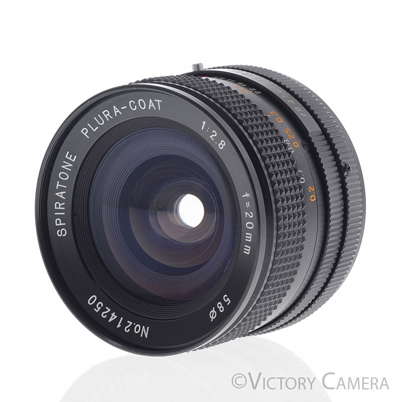 Spiratone Plura-Coat 20mm f2.8 Wide Angle Lens for Canon FD [EXC] - Victory Camera