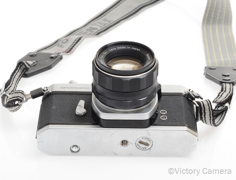 Pentax Spotmatic Chrome 35mm Camera w/ 55mm f1.8 Lens -No Meter- [EXC-] - Victory Camera