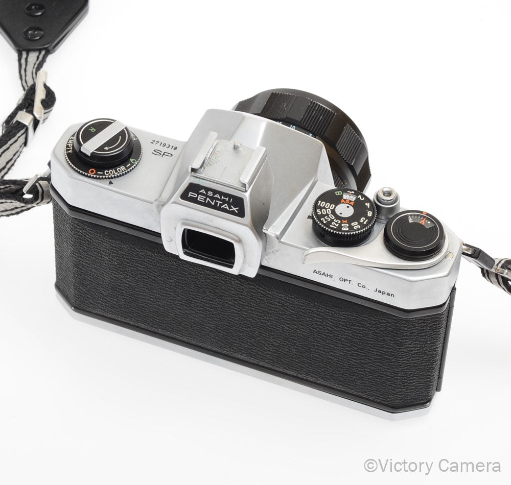 Pentax Spotmatic Chrome 35mm Camera w/ 55mm f1.8 Lens -No Meter- [EXC-] - Victory Camera