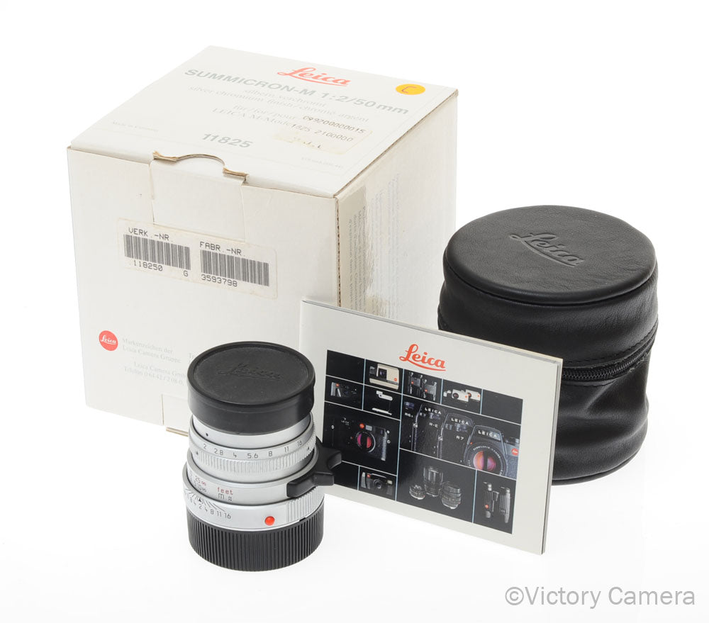 Leica Summicron-M 50mm f2 v4 Rare Chrome 11825 Lens [MINT]