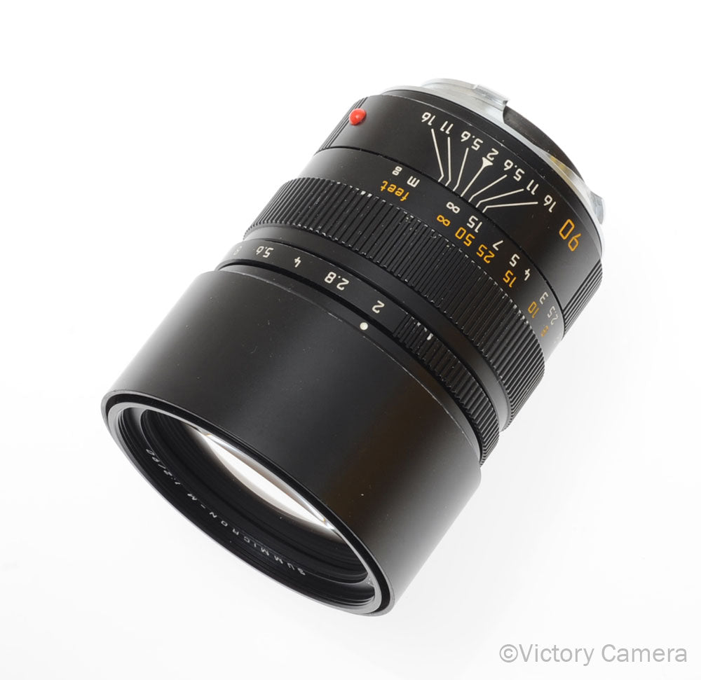 Leica 90mm f2 V2 Summicron-M 11137 Black M Mount Prime Lens  [EXC] - Victory Camera