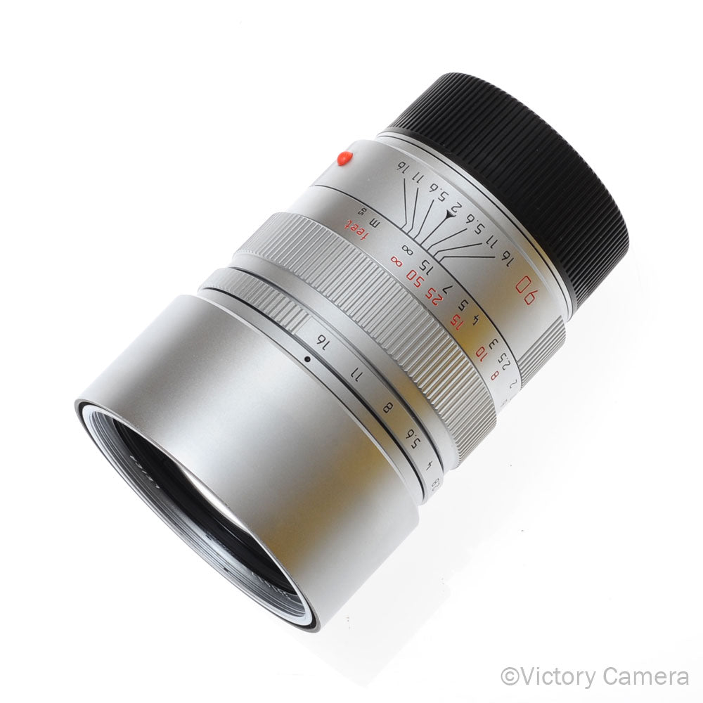 Leica Summicron-M 90mm F2 E55 Lens Pre-ASPH Silver Chrome [MINT-] - Victory Camera