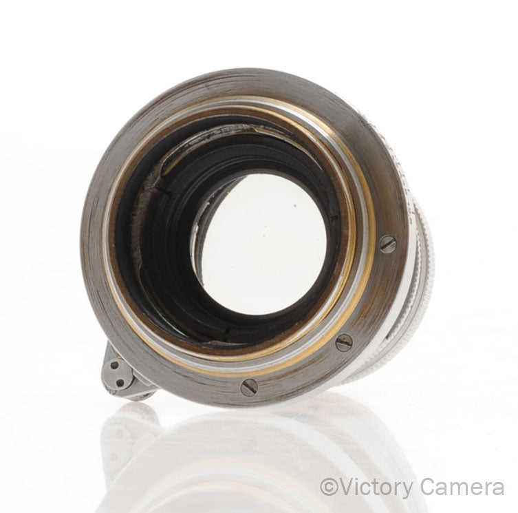 Leica Summar 5cm 50mm f2  LTM L39 Screw Mount Uncoated Lens (feet) [GOOD] - Victory Camera