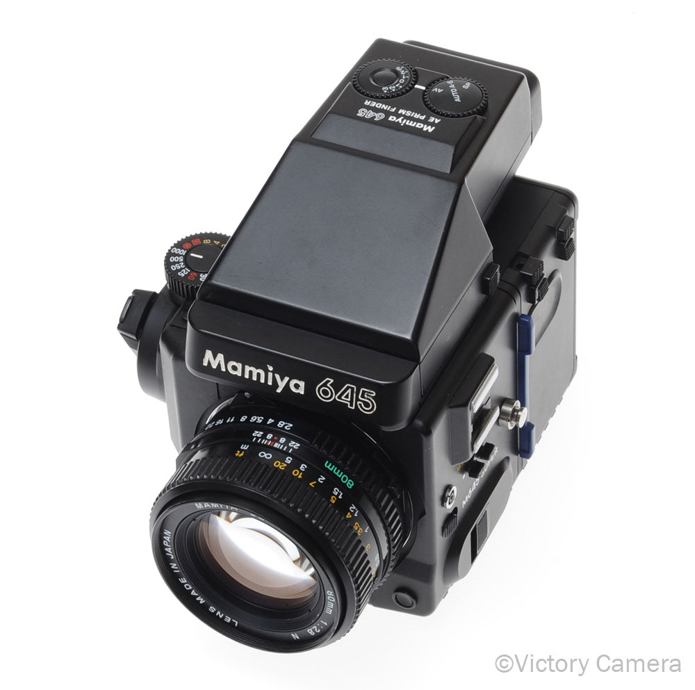 Mamiya 645 Super Medium Format Film Camera w/ AE Finder 80mm Lens [EXC] image 2
