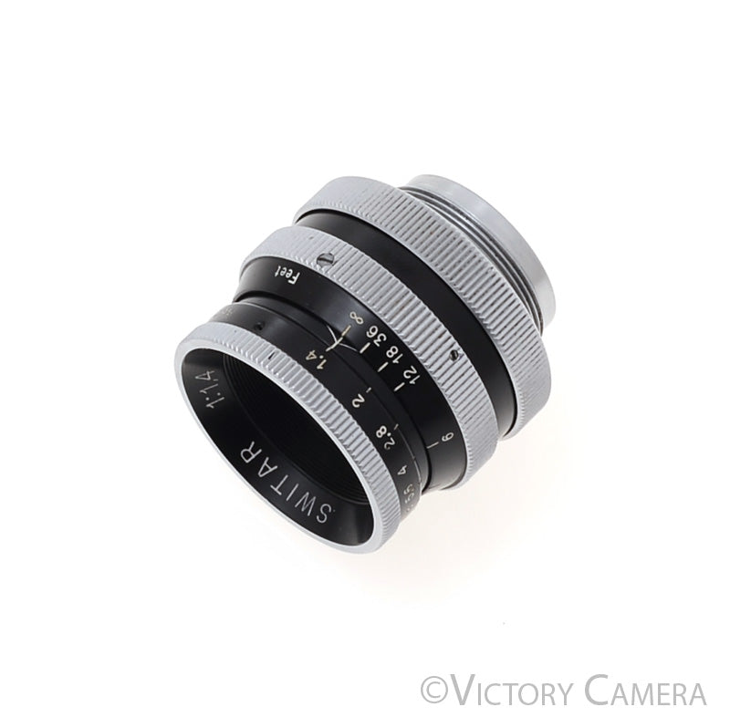Kern-Paillard SWITAR 25mm f1.4 AR C Mount 16mm Lens for Bolex H16 [EXC+] - Victory Camera