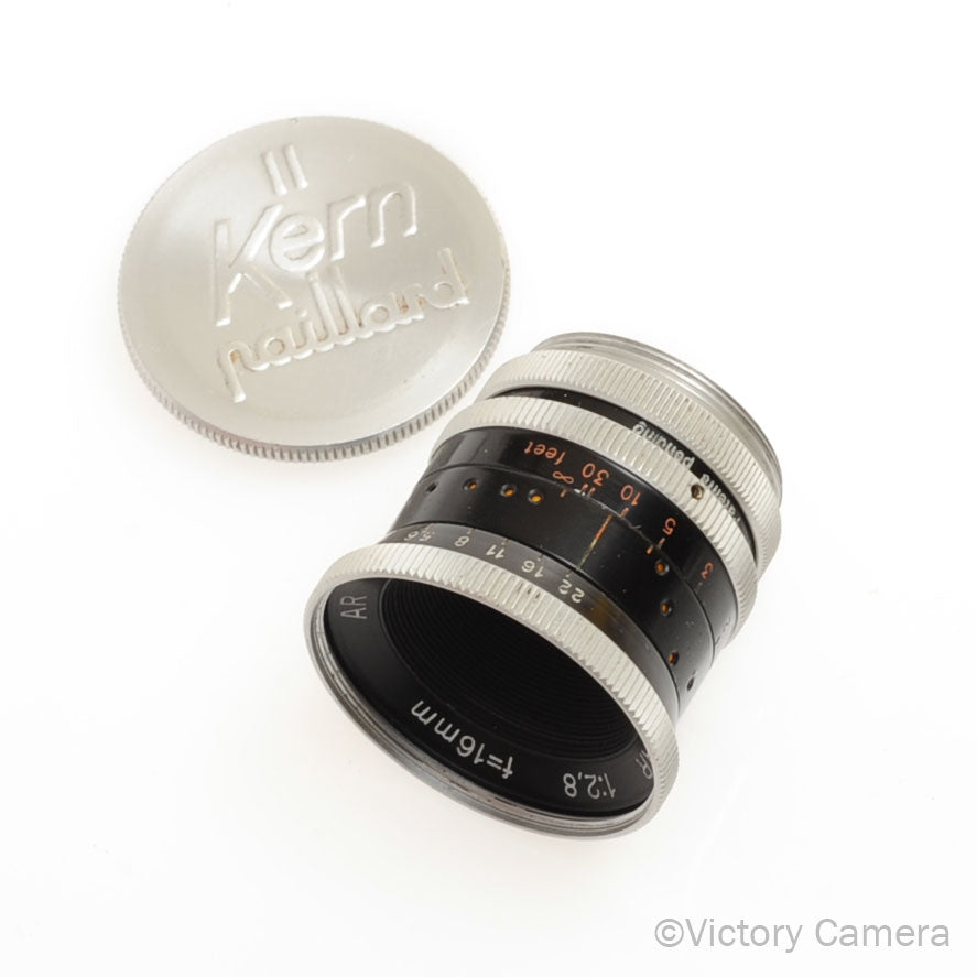 Bolex Kern-Paillard 16mm f2.8 YVAR Wide Angle Lens C Mount for [EXC+] - Victory Camera