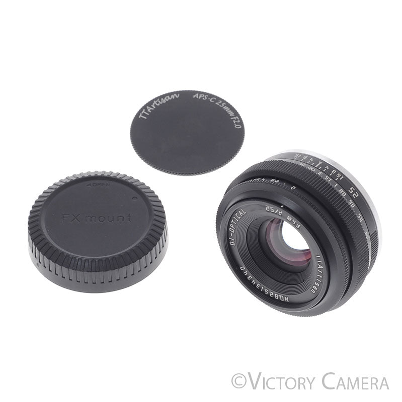 TTArtisan 25mm f2 APS-C Manual Focus Prime Lens for Fujifilm X Mount [MINT-] - Victory Camera