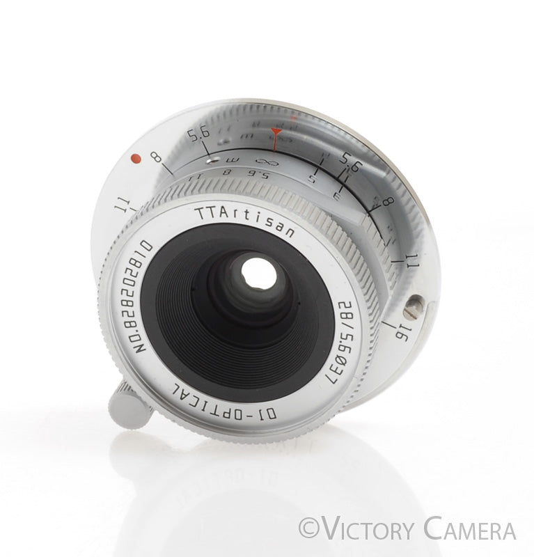 TTArtisans 28mm f5.6 DJ-Optical Chrome Wide Angle Lens for Leica M -Clean- - Victory Camera