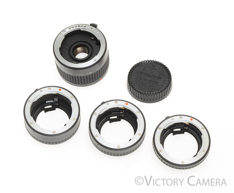 Pentax K Mount Macro Extension Tube Set 1, 2, &amp; 3 + 2x Teleconverter [MINT-] - Victory Camera
