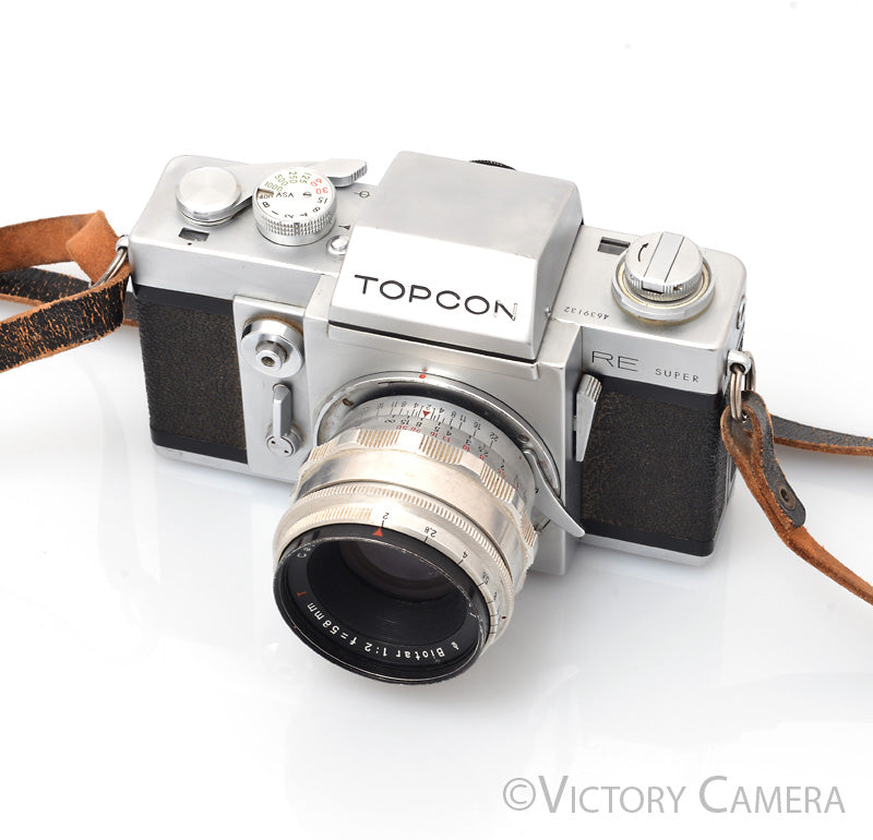 Beseler Topcon RE Super 35mm SLR Camera w/ 58mm f2 Zeiss Lens [GOOD] - Victory Camera