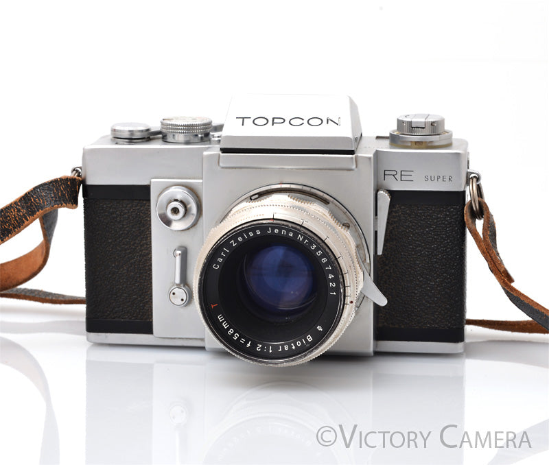 Beseler Topcon RE Super 35mm SLR Camera w/ 58mm f2 Zeiss Lens [GOOD] - Victory Camera
