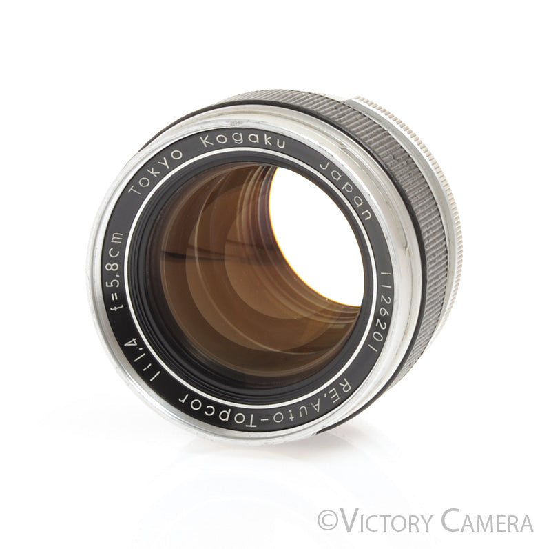 Topcon RE-Auto-Topcor 58mm 5.8cm f1.4 Chrome Prime Lens - Victory Camera