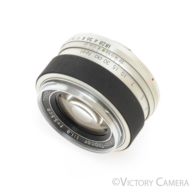 Topcon RE-Auto-Topcor 58mm 5.8cm f1.8 Chrome Prime Lens [EXC-] - Victory Camera
