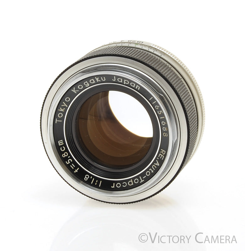 Topcon RE-Auto-Topcor 58mm 5.8cm f1.8 Chrome Prime Lens [EXC] - Victory Camera