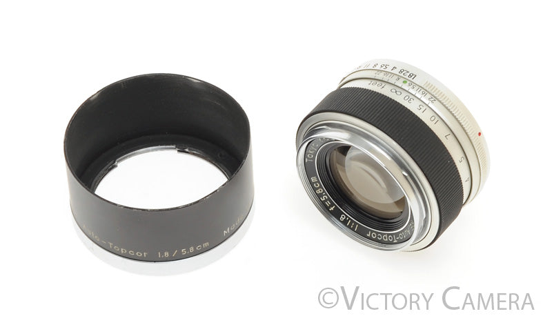 Topcon RE-Auto-Topcor 58mm 5.8cm f1.8 Chrome Prime Lens [EXC] - Victory Camera