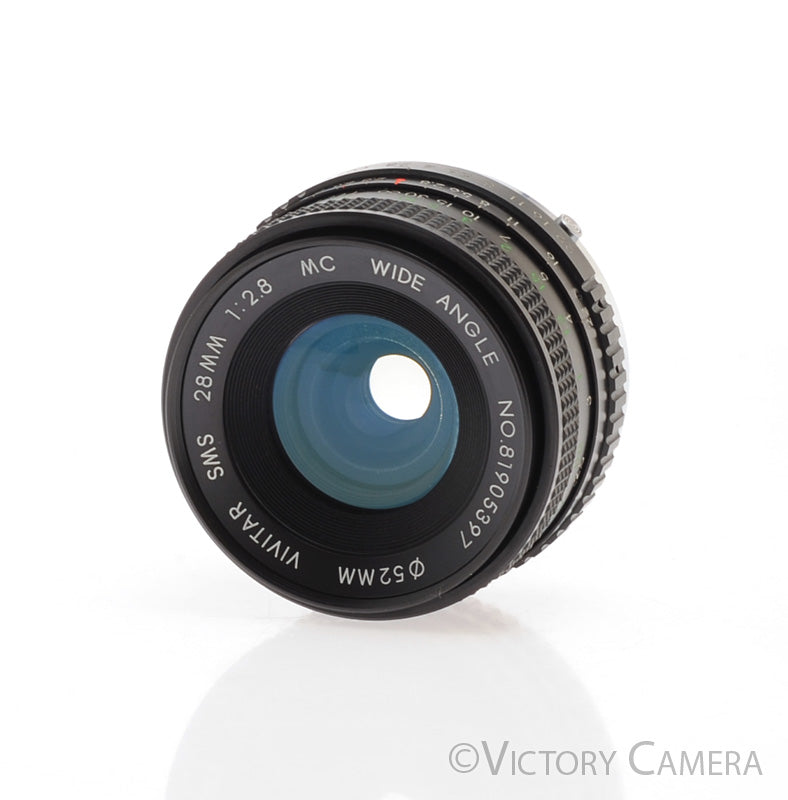 Vivitar SMS 28mm f2.8 MC Wide Angle Lens For Olympus OM [EXC] - Victory Camera