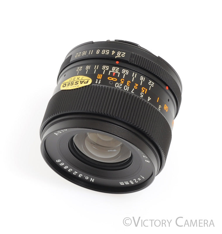 Venus 28mm f2.8 Auto Wide Angle Lens for Manual Focus Minolta Cameras - Victory Camera