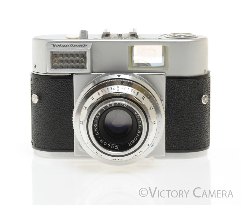 Voigtlander Vitomatic I Chrome 35mm Camera w/ 50mm f2.8 Lens [MINT-] - Victory Camera